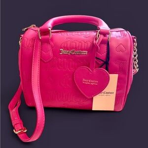 NWT! Juicy Couture Pink Crossbody /Hand Bag with Structured Design HOT PINK 🩷🩷